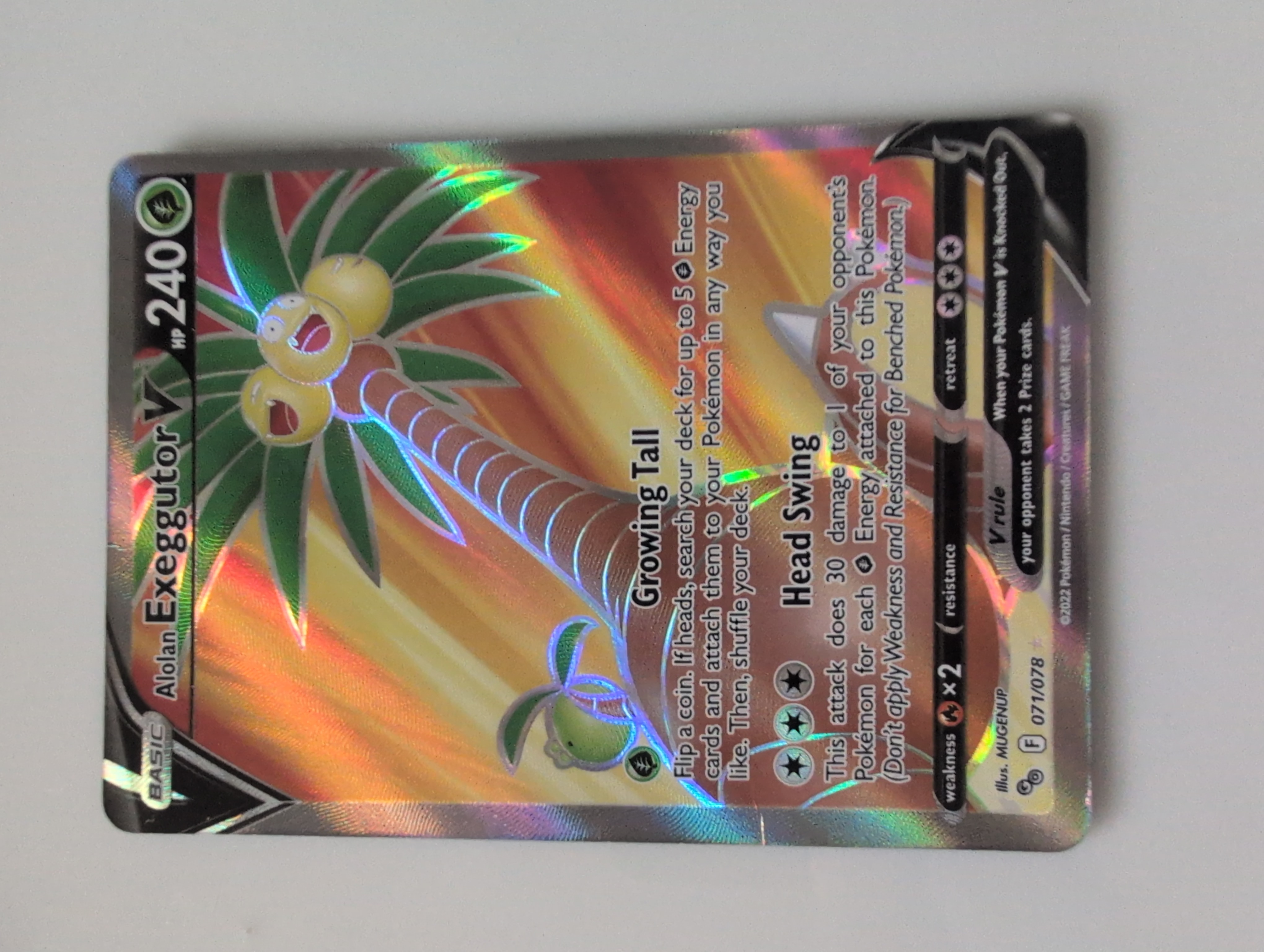 Forside av Alolan Exeggutor V